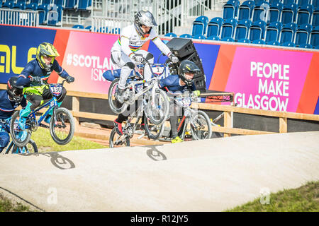 Sylvain Andre (France) Glasgow 2018 European Championships - BMX Banque D'Images