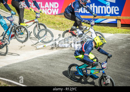 Sylvain Andre (France) Glasgow 2018 European Championships - BMX Banque D'Images