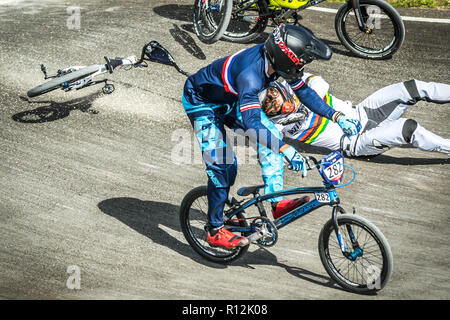 Sylvain Andre (France) Glasgow 2018 European Championships - BMX Banque D'Images