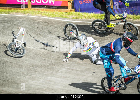 Sylvain Andre (France) Glasgow 2018 European Championships - BMX Banque D'Images