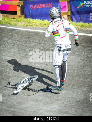 Sylvain Andre (France) Glasgow 2018 European Championships - BMX Banque D'Images