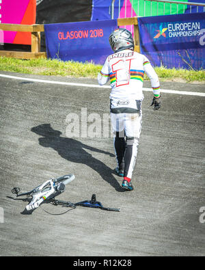 Sylvain Andre (France) Glasgow 2018 European Championships - BMX Banque D'Images