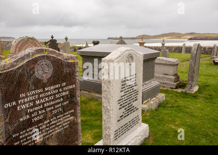 Église et cimetière près de Balnakeil Durness, Sutherland, Scotland, UK. Banque D'Images