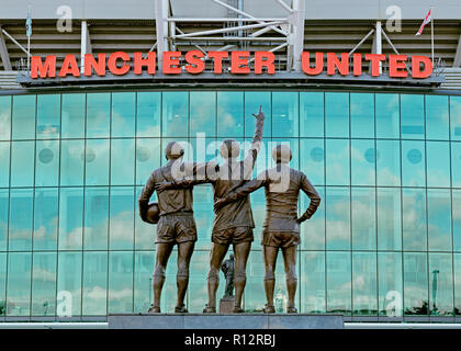 Old Trafford, stade de Manchester United Football Club, Angleterre, Royaume-Uni Banque D'Images