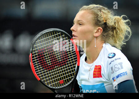 Prague, République tchèque. Nov 8, 2018. Katerina Siniakova de la République tchèque lors de la pratique de l'avant du 2018 finale de Fed Cup entre la République tchèque et les États-Unis d'Amérique à Prague en République tchèque. La République tchèque devra faire face aux États-Unis dans le groupe mondial de Fed Cup Tennis les 10 et 11 novembre 2018. Credit : Slavek Ruta/ZUMA/Alamy Fil Live News Banque D'Images