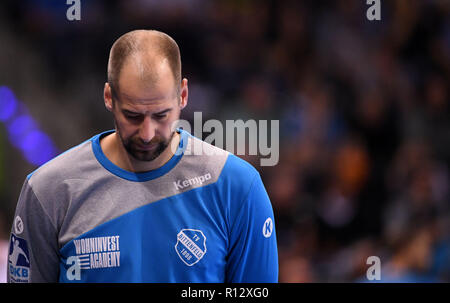 Stuttgart, Allemagne. 05Th Nov, 2018. Handball : Bundesliga, Stuttgart TVB - SC Magdeburg, 12e journée à la Porsche Arena. L'entraîneur Jürgen Schweikardt Stuttgart. Credit : Marijan Murat/dpa/Alamy Live News Banque D'Images