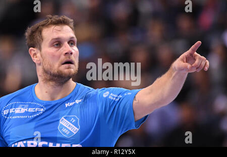 Stuttgart, Allemagne. 05Th Nov, 2018. Handball : Bundesliga, Stuttgart TVB - SC Magdeburg, 12e journée à la Porsche Arena. Stuttgart, Michael Kraus. Credit : Marijan Murat/dpa/Alamy Live News Banque D'Images