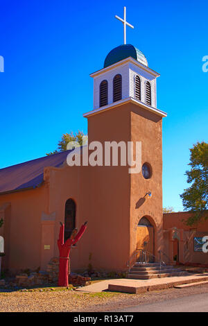 L'église Saint Joseph de Los Cerrillos, NM Banque D'Images