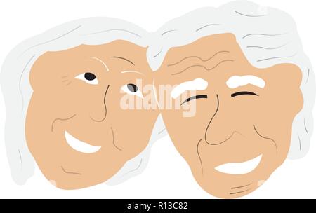 Couple de grands-parents avatar Illustration de Vecteur