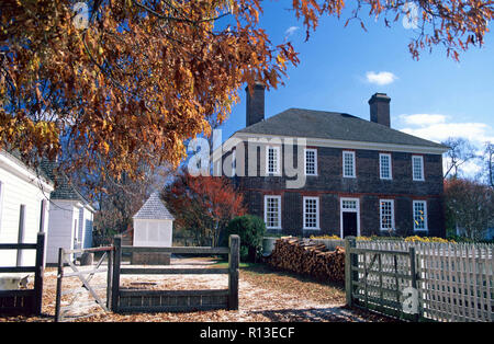 George Wythe chambre,Colonial Williamsburg, Virginia Banque D'Images