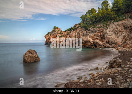 Cala de Deia, Mallorca, Iles Baléares, Espagne, Europe Banque D'Images