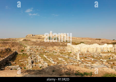 Ruines de l'ancienne helenistic ville de Milet situé près du village moderne de Balat dans Aydn, Province de la Turquie. Banque D'Images