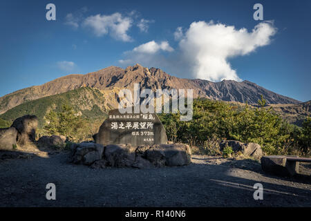 Volcan Sakurajima à Kagoshima - préfecture de Kagoshima Banque D'Images