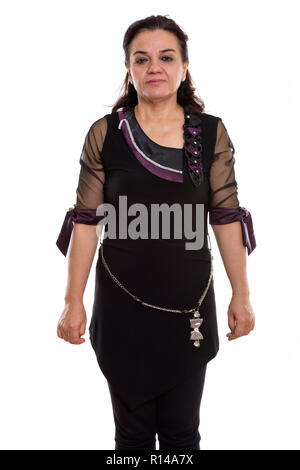 Studio shot of young woman standing persan Banque D'Images