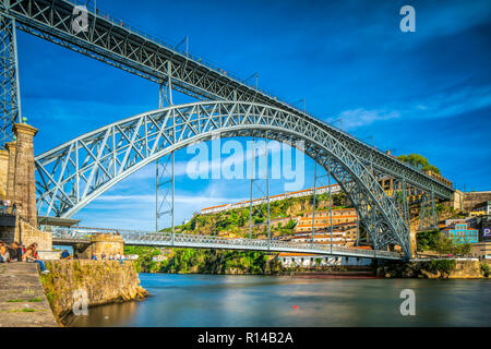 Pont Dom Luis I, Porto, Portugal Banque D'Images