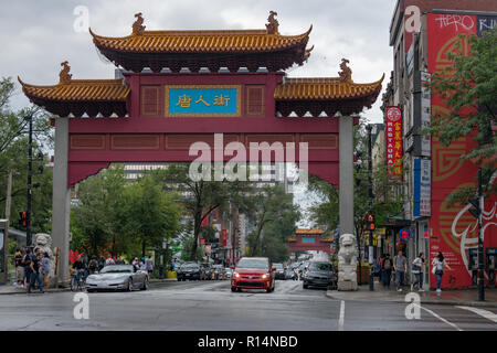 Porte d'entrée de Chinatown, Montréal, Canada Banque D'Images