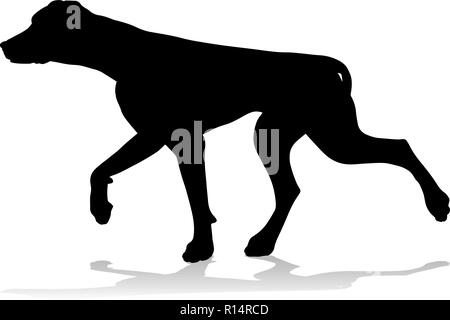 Silhouette chien Animal de compagnie Illustration de Vecteur