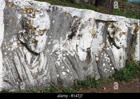 En Basrelief la via Appia de Rome, Italie Banque D'Images