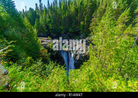 Vue de la cascade de Saint-Anne, dans le Parc National de la Gaspésie, Gaspésie, Québec, Canada Banque D'Images