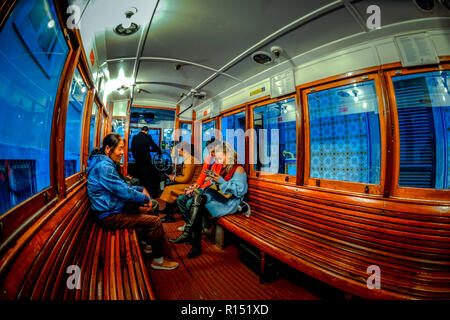 Standseilbahn Ascensor do Lavra, Lisboa, Portugal Banque D'Images