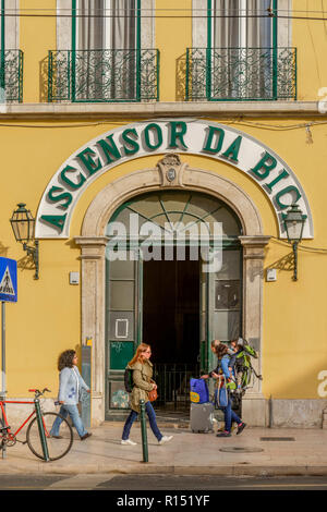 Standseilbahn Ascensor da Bica, Lisboa, Portugal Banque D'Images