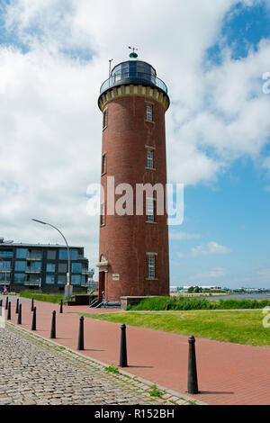 Leuchtturm Hambourg, Alte Liebe, Cuxhaven, Basse-Saxe, Allemagne Banque D'Images