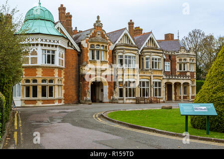 Bletchley Park est un manoir du xixe siècle et était la maison du gouvernement et Cypher School pendant la seconde guerre mondiale, 11, Bletchley, Buckinghamshire, Angleterre, Royaume-Uni Banque D'Images