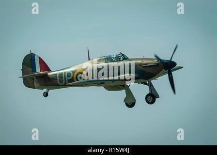 Une guerre mondiale II Hawker Hurricane MkI à Biggin Hill Airshow Banque D'Images