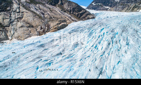 Nigardsbreen. Un bras du glacier du grand glacier Jostedalsbreen. La Norvège, de Jostedal. Banque D'Images