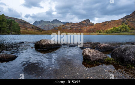 À la recherche de Blea Tarn vers Stickle Pike Lake district angleterre Cumbria Banque D'Images