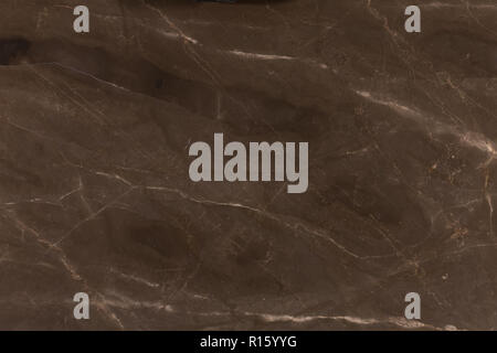 Arrière-plan en marbre brun poli. Véritable pierre de marbre naturel et de texture de fond en surface. Banque D'Images