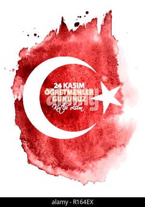 24 novembre Journée des enseignants turc turc,le 24 novembre, Journée des enseignants heureux. 24 Kutlu Olsun Kasim Ogretmenler Gununuz Illustration de Vecteur