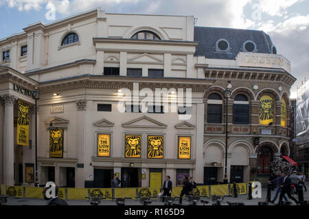 Londres, ANGLETERRE - 15 septembre 2018 le Lyceum Theatre | La Maison du Disney's The Lion King à Londres Banque D'Images