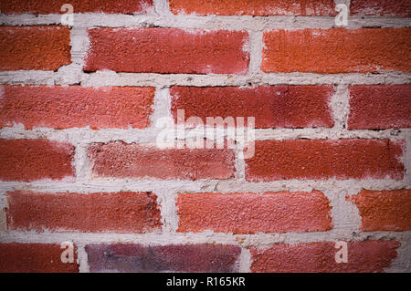 Mur de briques rouges, de texture de fond. vignette, extérieur Banque D'Images