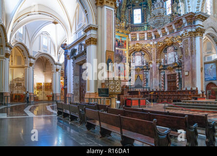 Valencia, Espagne - Octuber 14, 2016 : les chapelles du presbytère de la Cathédrale Banque D'Images