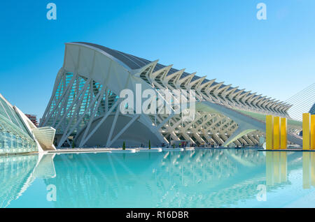 Valencia, Espagne - Octuber 15, 2016 : La Cité des Arts et des Sciences de l'architecte Calatrava, Banque D'Images