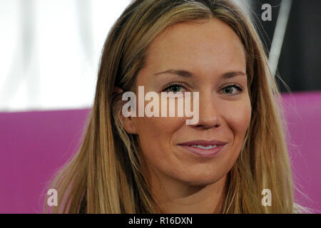 Prague, République tchèque. Nov 9, 2018. Danielle Collins de United States assister au tirage de la cérémonie de Fed Cup Tennis World Group premier tour entre la République tchèque et les États-Unis d'Amérique à Prague en République tchèque. La République tchèque devra faire face aux États-Unis dans le groupe mondial de Fed Cup Tennis les 10 et 11 novembre 2018. Credit : Slavek Ruta/ZUMA/Alamy Fil Live News Banque D'Images