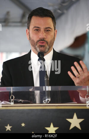 Los Angeles, CA, USA. Nov 9, 2018. Jimmy Kimmel au Hollywood Walk of Fame Cérémonie à Sarah Silverman, le 9 novembre 2018 à Los Angeles, Californie. Credit : Faye Sadou/media/Alamy Punch Live News Banque D'Images