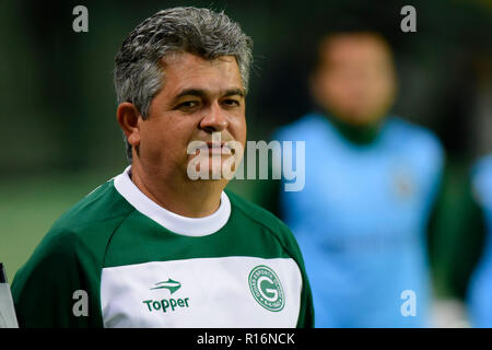 Curitiba, Brésil. 09Th Nov, 2018. Ien technicien Franco pendant le Coritiba contre Goiás, une correspondance valide pour la 36e ronde de la série du Championnat brésilien 2018 B. Principaux Antônio Couto Pereira Stadium. Curitiba, PR. Credit : Reinaldo Reginato/FotoArena/Alamy Live News Banque D'Images