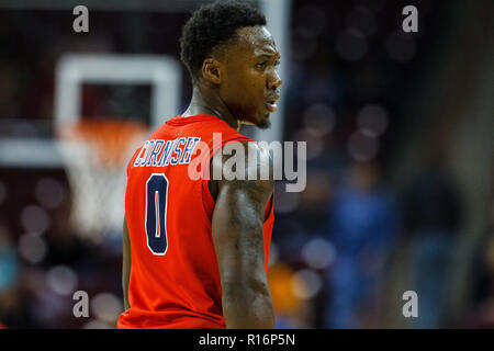 Columbia, SC, États-Unis d'Amérique. Nov 9, 2018. Stony Brook loups guard Jaron Cornish (0) dans le match de basket-ball de NCAA de Colonial Life Arena de Columbia, SC. (Scott Kinser/Cal Sport Media) Credit : csm/Alamy Live News Banque D'Images