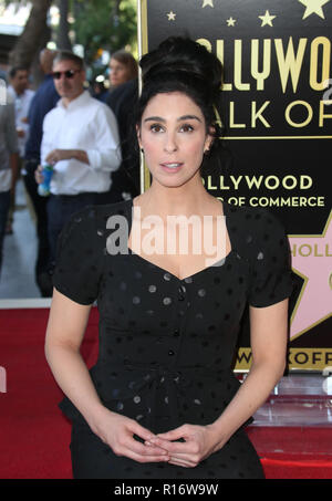 Hollywood, CALIFORNIE, États-Unis. 9 novembre 2018. 9 novembre 2018 - Hollywood, Californie - Sarah Silverman, Sarah Silverman honorée avec Star sur le Hollywood Walk of Fame, qui s'est tenu à Hollywood Blvd. Crédit photo : Faye Sadou/AdMedia Banque D'Images
