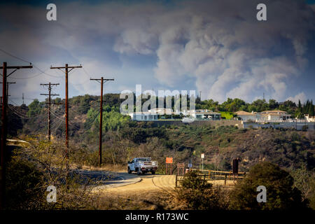 La fumée des incendies de Los Angeles Banque D'Images