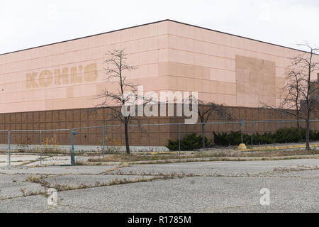 Ils ont perdu l'esquisse d'un signe extérieur d'un logo Kohl's store fermé dans Waterford Township, Michigan le 26 octobre 2018. Banque D'Images