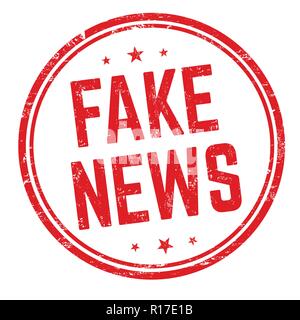 Fake news signer ou apposer sur fond blanc, vector illustration Illustration de Vecteur