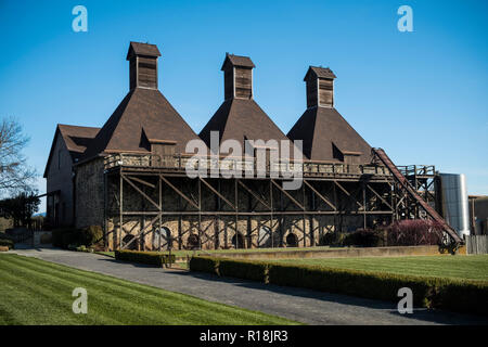 Vue Vignes' Hop Kiln Winery, Russian River Valley, Sonoma, CA, USA Banque D'Images