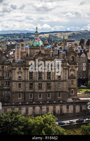 Royal Bank of Scotland (RBS) dans la vieille ville d'Edimbourg, maintenant un musée. L'Écosse. Banque D'Images