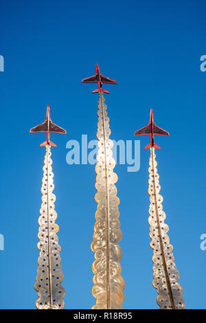 Bournemouth Dorset UK - 19 octobre 2018 : Détail de Mémorial à Jon Egging membre de la Red Arrows Banque D'Images