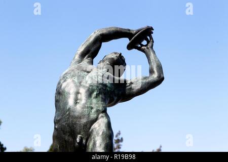 Statue de Discus olympique, Athènes, Grèce Banque D'Images