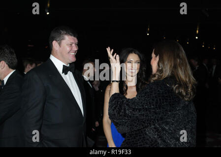 (L-r) James Packer, Erica emballeur et Jane Ferguson, le Victor Chang 'Cœur à Cœur' Bal à Sydney Convention and Exhibition Centre. Sydney, Australie - 01.08.09. Banque D'Images