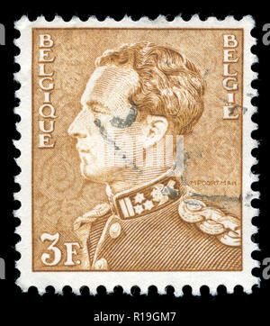 Timbre-poste de la Belgique dans le Roi Léopold III série émise en 1951 Banque D'Images